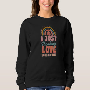 Sudadera Me encanta Scuba buceando arcoiris bohemio