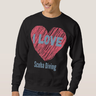 Sudadera Me Encanta Scuba Diving Heart Image Hobby O Hobbyi