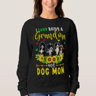 Sudadera Me Encanta Ser Abuela Y Perro Mamá Bernedoodle Sun