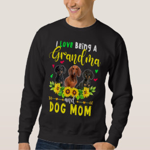 Sudadera Me Encanta Ser Abuela Y Perro Mamá Dachshund Perro
