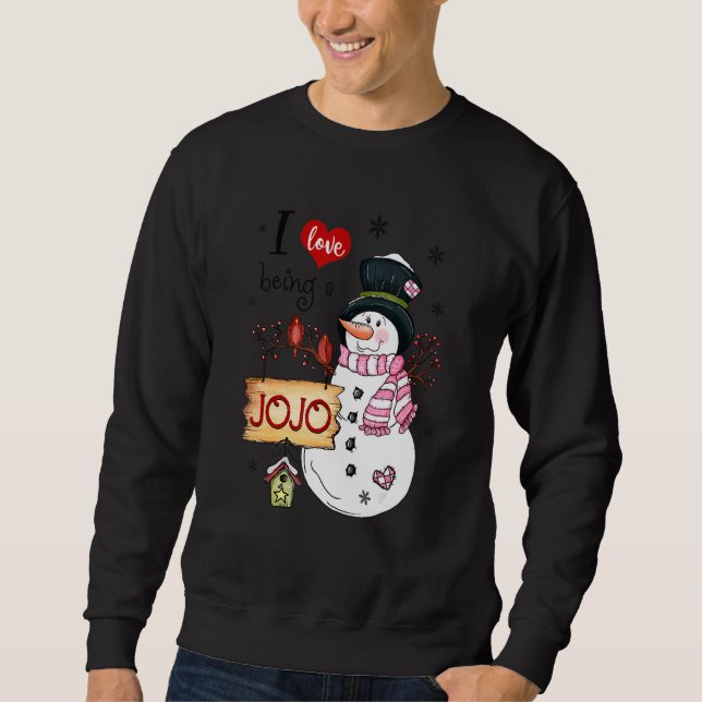 Sudadera Me Encanta Ser Jojo Navidades De Snowman Noches Gr (Anverso)