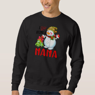 Sudadera Me Encanta Ser Nana Xmas Snowman Scarf Navidades L