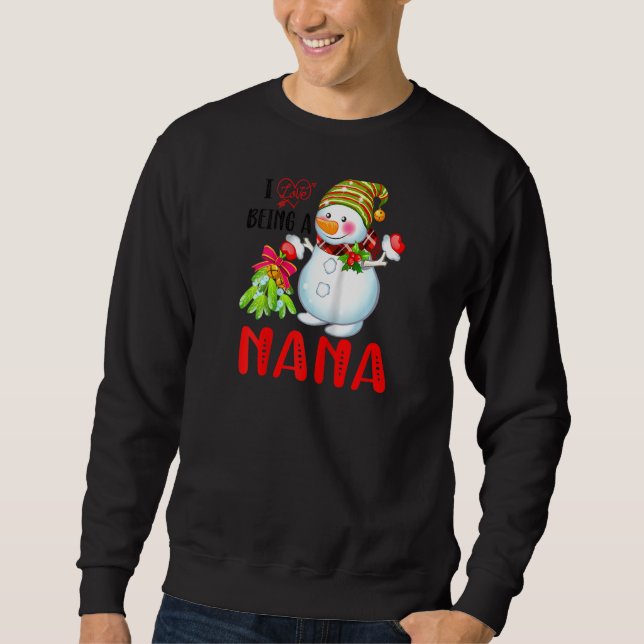 Sudadera Me Encanta Ser Nana Xmas Snowman Scarf Navidades L (Anverso)