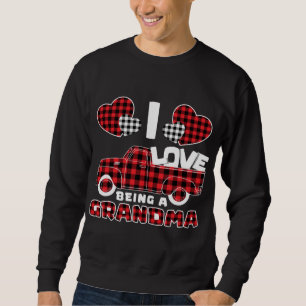 Sudadera Me Encanta Ser Un Camión Rojo De Abuela Con Valent