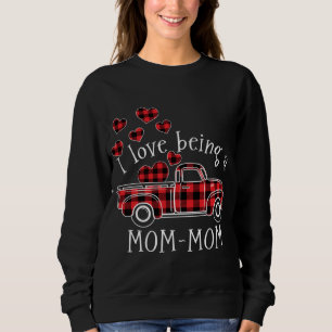 Sudadera Me encanta ser un Camión Rojo MOM-MOM con valencia