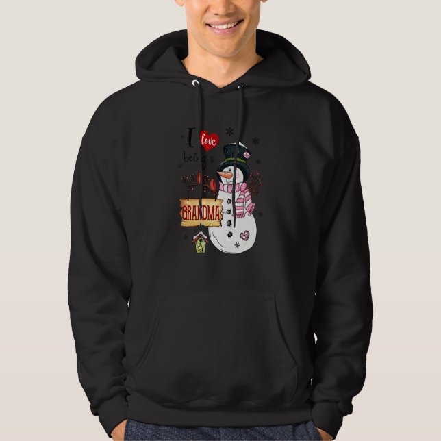 Sudadera Me Encanta Ser Una Abuela Navidades De Snowman Fun (Anverso)