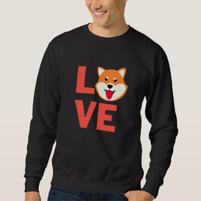 Sudadera Me Encanta Shiba Inu Mascota De Cachorros Y Animal (Anverso)