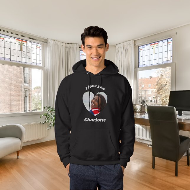 Sudadera Me encanta tu foto nombre corazón (Subido por el creador)