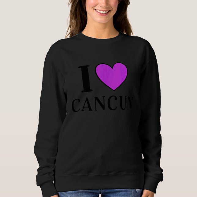 Sudadera Me encanta vacaciones Cancun México (Anverso)