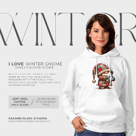 Sudadera Me encanta Winter Gnome Unisex Pullover Hoodie