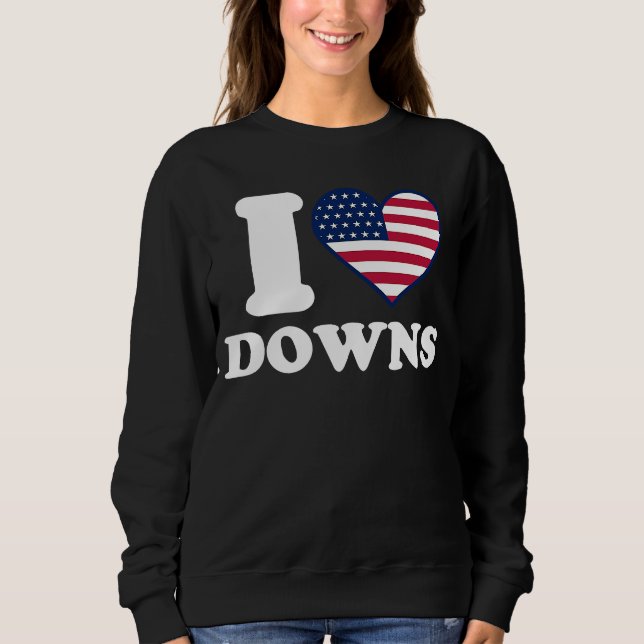 Sudadera Me encantan Downs I heart Downs (Anverso)