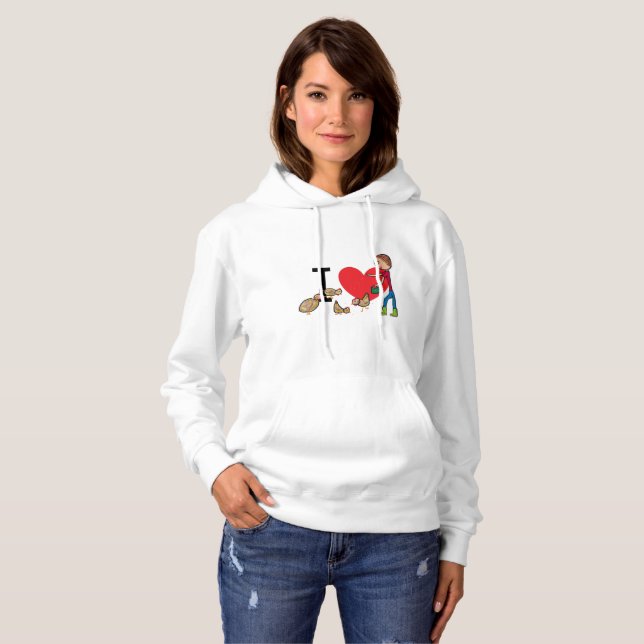 Sudadera Me encantan las gallinas (Anverso completo)
