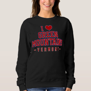 Sudadera Me encantan las montañas verdes Vermont