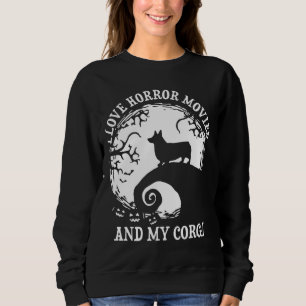 Sudadera Me Encantan Las Películas De Horror Y Mi Corgi Fun