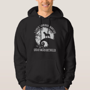 Sudadera Me Encantan Las Películas De Horror Y Mi Rottweile