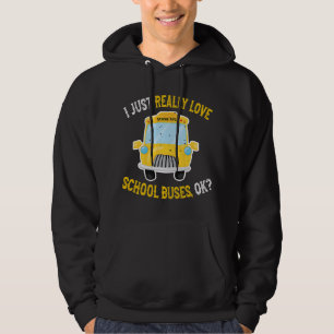 Sudadera Me encantan los autobuses escolares, un conductor 