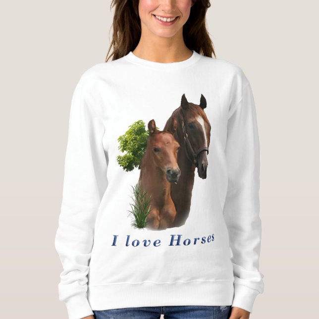 Sudadera Me encantan los caballos (Anverso)
