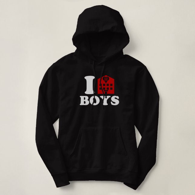 Sudadera Me encantan los chicos del hotel (Diseño del anverso)