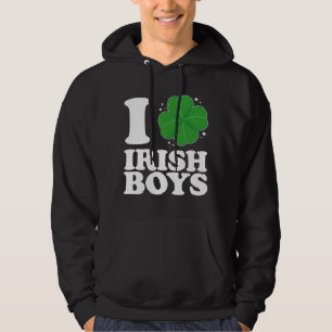 Sudadera Me encantan los chicos irlandeses Shamrock Heart S