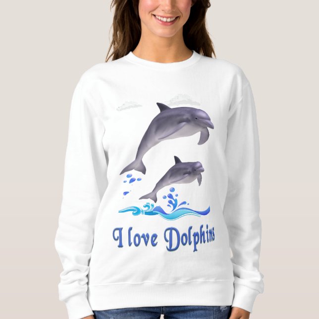 Sudadera Me encantan los delfines (Anverso)
