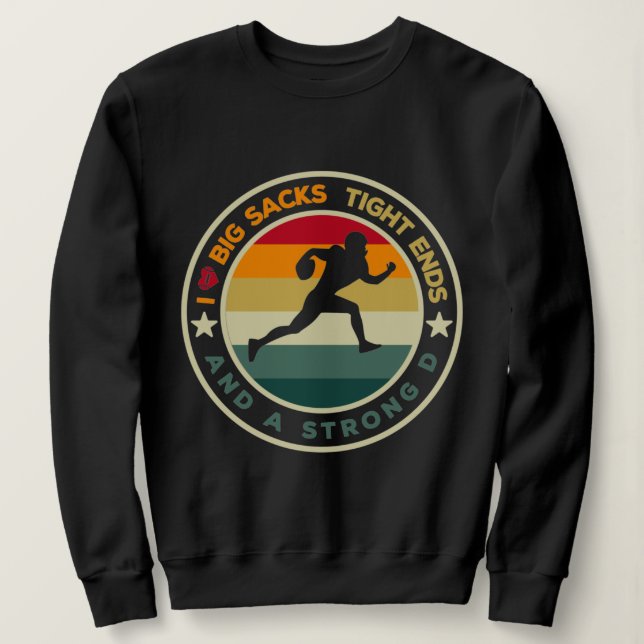 Sudadera Me encantan los grandes sacos, los finales ajustad (Anverso del diseño)