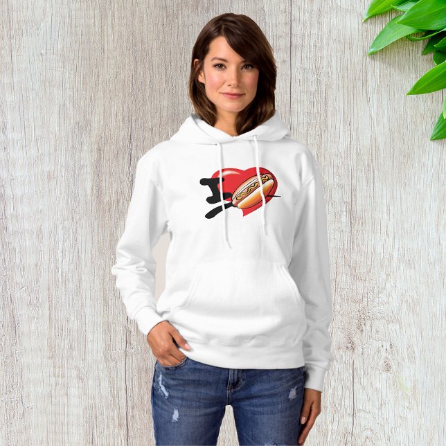 Sudadera Me encantan los Hotdogs Mujeres Hoodie (Subido por el creador)