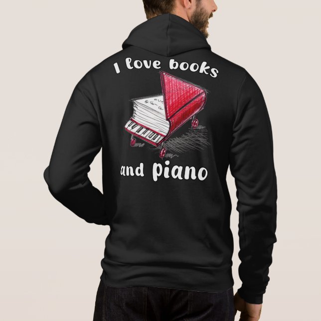 Sudadera Me Encantan Los Libros Y El Piano, El Arte Auténti (Reverso)