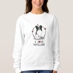 Sudadera Me encantan los Papillones (blancos y negros) Cora