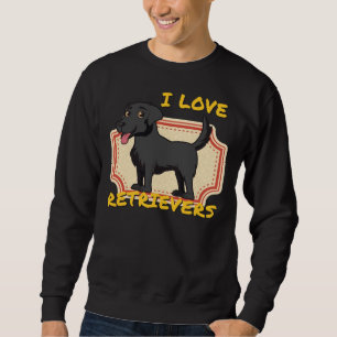 Sudadera Me encantan los recuperadores de Labrador negro