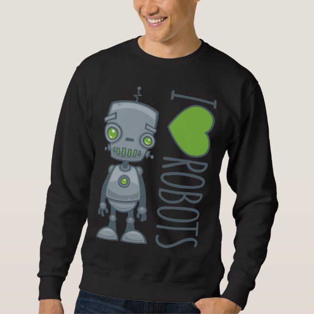 Sudadera Me encantan los robots (Anverso)