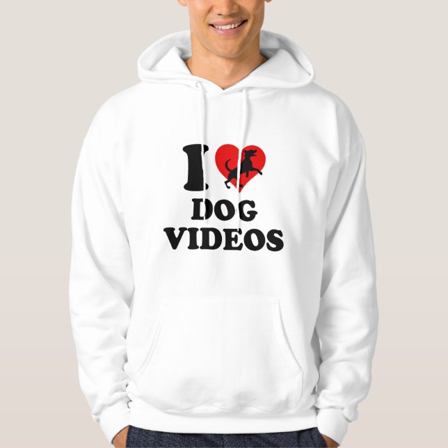 Sudadera Me encantan los videos de perros (Anverso)