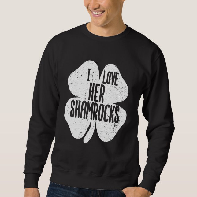 Sudadera Me encantan sus rocas St. Patrick's Day Couples (Anverso)