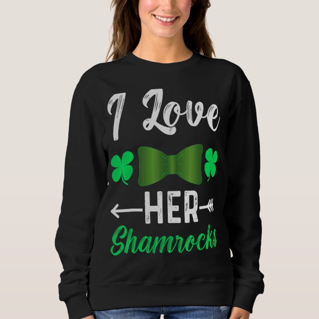 Sudadera Me encantan sus rocas St Patrick's Day Couples 1 (Anverso)