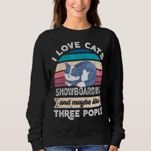 Sudadera Me Encanto El Snowboard De Los Gatos Y Como Tres P