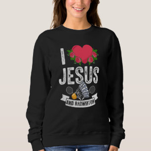 Sudadera Me Encanto Jesús Y Badminton Pickleball Player Dio