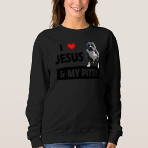 Sudadera Me Encanto Jesús Y Mi Mascota Pittie Pitbull Perro