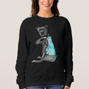 Sudadera Me Encanto Mamá Tattoo Pitbull Perro Lover Mujeres