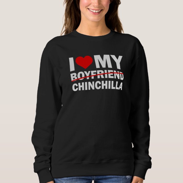 Sudadera Me Encanto Mi Novio Slash Chinchilla Silly Mascota (Anverso)