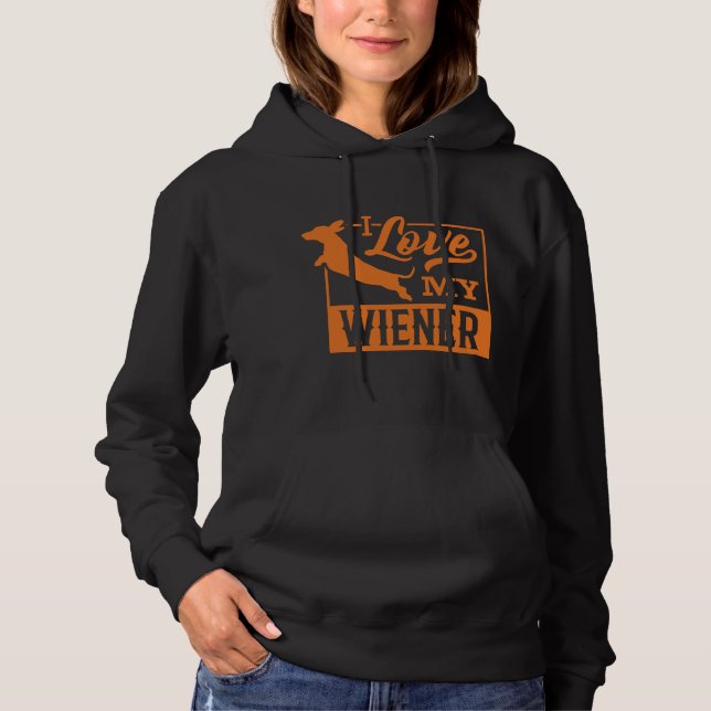 Sudadera Me Encanto Mi Perro Dachshund Weiner Funny Wiener (Anverso)