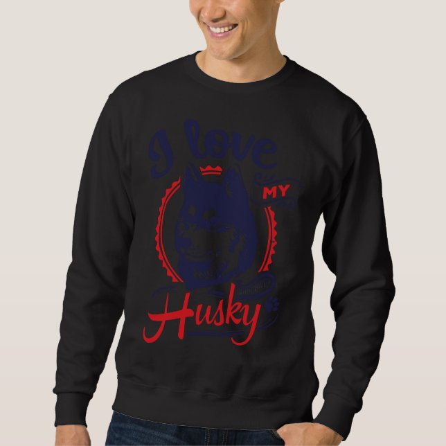 Sudadera Me Encanto Mi Perro Husky Perfecto Para Husky (Anverso)
