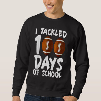 Sudadera Me enfrenté a 100 días de fútbol escolar Día 100  
