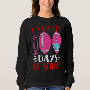 Sudadera Me Enfrenté A 100 Días De Máscara De Fútbol Escola