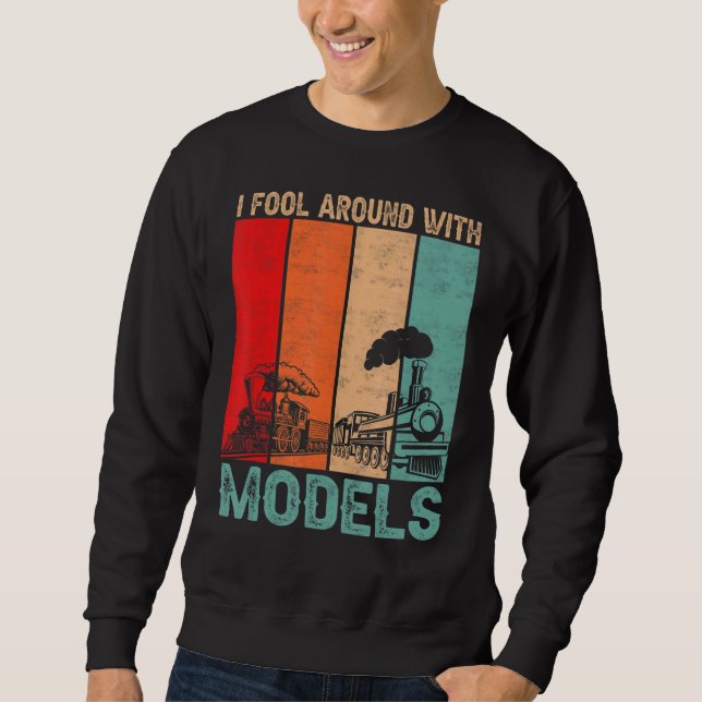 Sudadera Me Engaño Con Modelos De Trainspott De Tren Retro (Anverso)