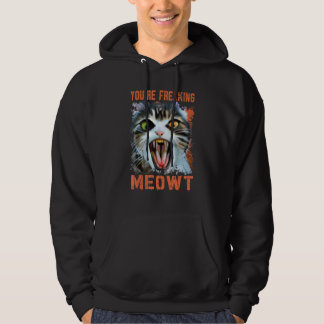 Sudadera Me estás asustando   Gato vintage Meow Meme Cat 