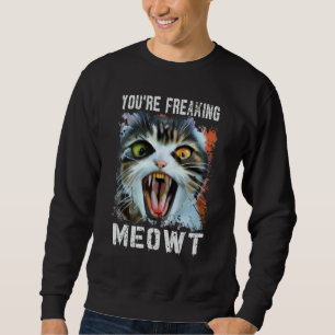 Sudadera Me estás volviendo loco, meme de gato vintage