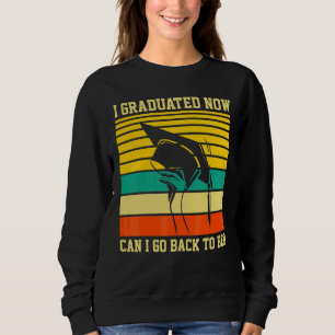 Sudadera Me gradué Ahora puedo ir a la cama Escuela retro