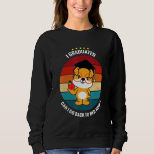 Sudadera Me Gradué ¿Puedo Volver A La Cama Ahora Retro Vint
