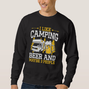 Sudadera Me Gusta Acampar Y Cerveza  Autocaravana Campament