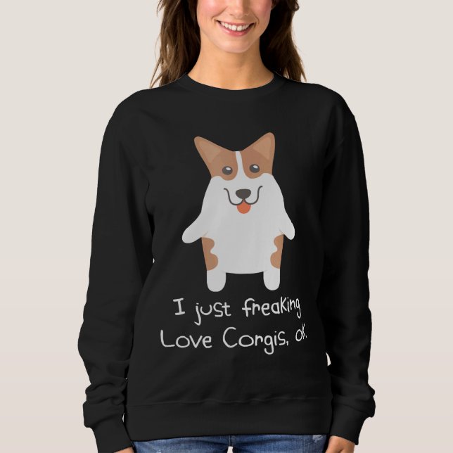 Sudadera Me Gusta El Amor Corgis Ok Corgi 808 (Anverso)