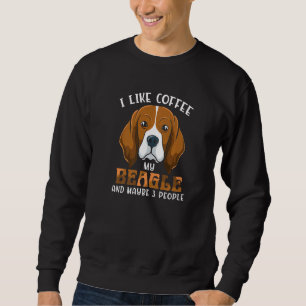 Sudadera Me Gusta El Café Beagle Y Quizá 3 Personas Perro